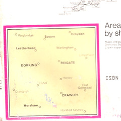 DORKING, REIGATE & Crawley area – Ordnance Survey Landranger map