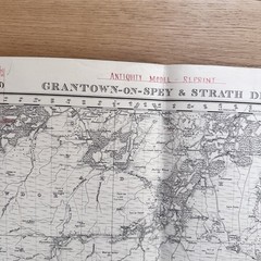 Vintage Ordinance Survey Map Sheet Grantown-on-Spey Archaeology Division Stamp