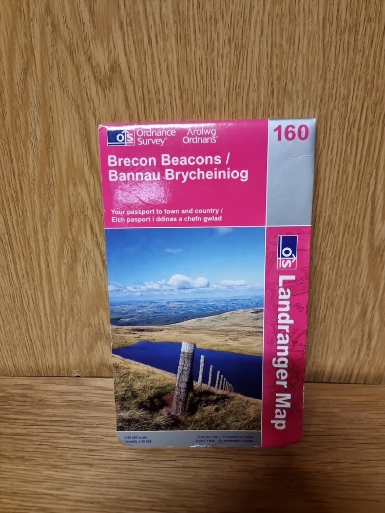 Brecon Beacons by Ordnance Survey Sheet map, folded Landranger Map (12e)