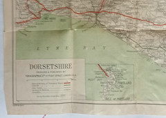 5 x assorted Dorset Ordnance Survey Geographia maps Dorchester & Bournemouth