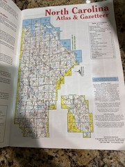 North Carolina Atlas & Gazetteer 2006 DeLorme 15.5”x11”