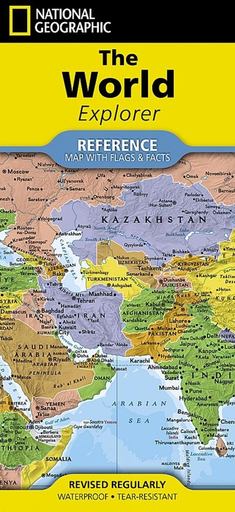 National Geographic World Explorer Map: (folded with flags and facts) by Nationa