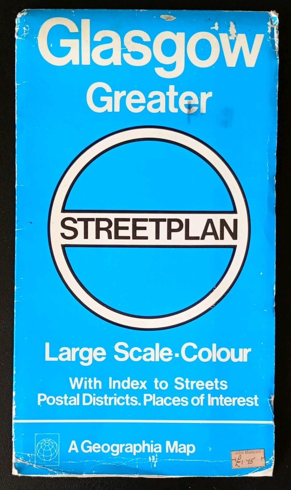Geographia Large Scale Colour Street Plan: Greater Glasgow.