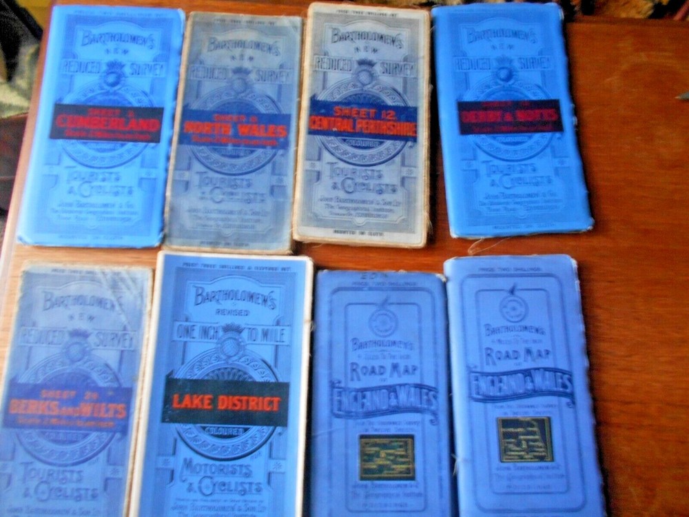 Vintage Bartholomew New reduced survey various scales Touring maps 1920/30’s