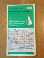 1982 Ordnance Survey Pathfinder Map TQ 45/55 Sevenoaks And Westerham