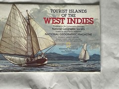 Tourist Islands of the West Indies, National Geographic, Folded Map,1981