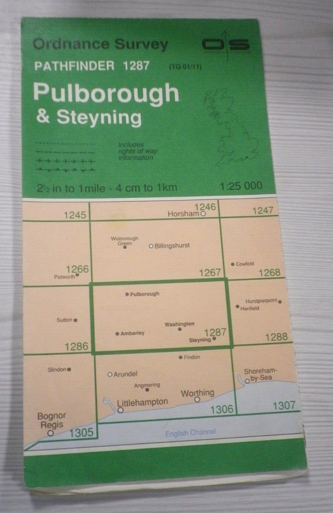 Pathfinder Maps: Pulborough by Ordnance Survey Sheet map, 1287 (TQ01/11)