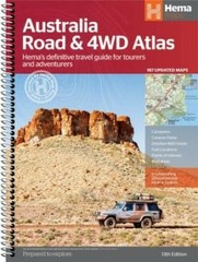 HEMA AUSTRALIA ROAD & 4WD ATLAS MAPS 13TH EDITION SPIRAL CAMPING CARAVANS NEW