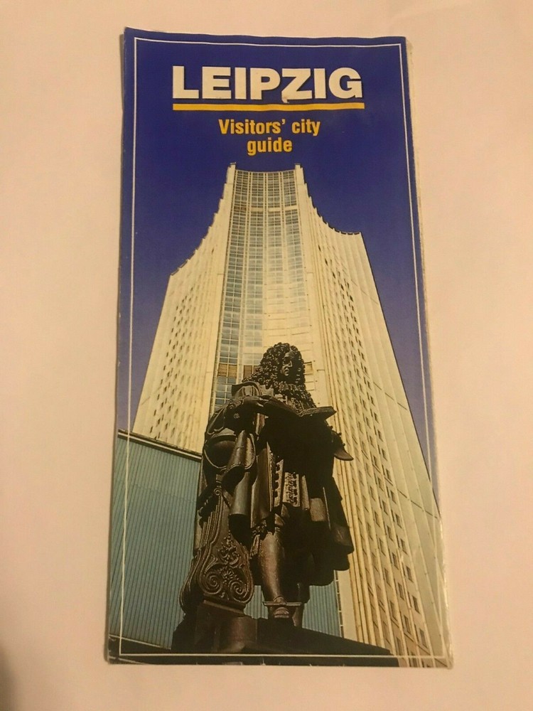 Rare Vintage Map & Travel/Tourist Brochure Of Leipzig – Visitors’ City Guide