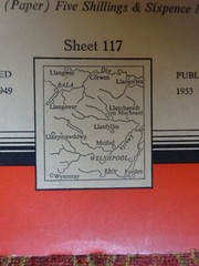 OLD OS Map BALA WELSHPOOL CORWEN FORDEN WYNNSTAY LLANFYLLYN LLANGOLLEN 1953