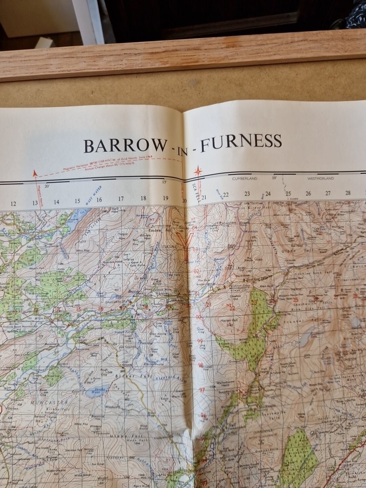 Ordnance Survey Map Of Great Britian – BARROW-IN-FURNESS – 1965 – 1/63360