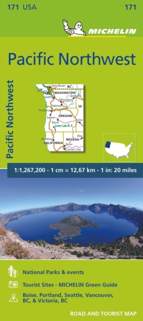Pacific Northwest – Zoom Map 171 by Michelin (Sheet map, folded)