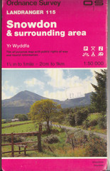 Ordnance Survey Landranger Map 1:50,000 Sheet 115 Snowdon & surrounding area