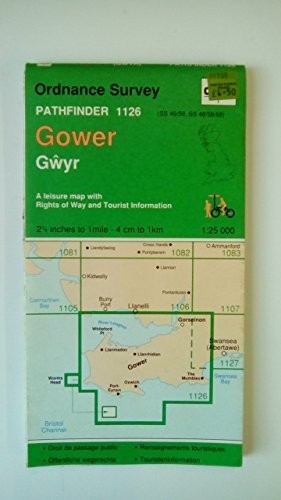 Pathfinder Map: Gower (Pathfinder maps) by Ordnance Survey Sheet map, folded The
