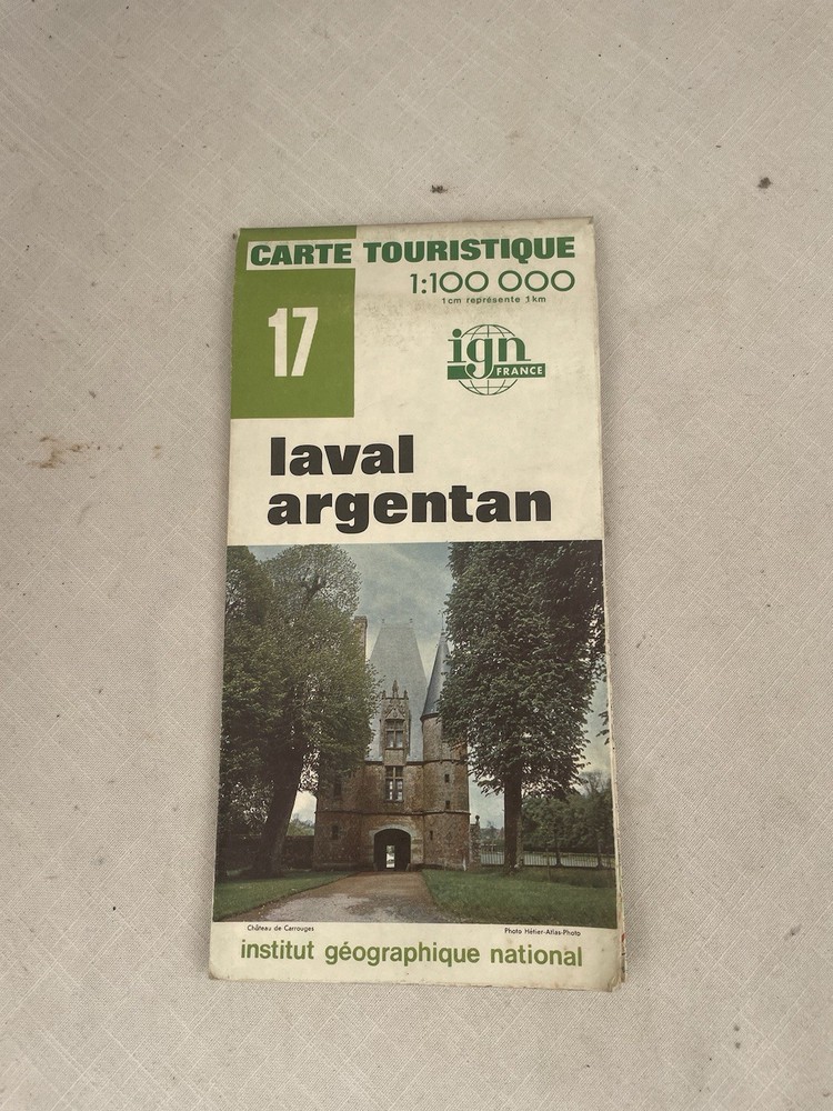 Carte Touristique Routière IGN France 17 Laval Argentan 1982 Edition 4