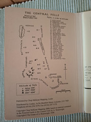 Wainwright Map of the Central Fells – A Wainwright – Central Fells Map