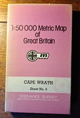 Cape Wrath Ordance Survey Sheet no. 9 (special library edition) Scottish map