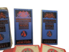Job Lot x 9 of Vintage Ordinance Survey 1 Inch Maps Of England And Wales 1950/60