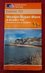 Ordnance Survey Explorer 1:25,000: Sheet 153 Weston-super-Mare – 1998