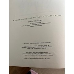 Vintage Reader’s Digest First Edition Great World Atlas 1963