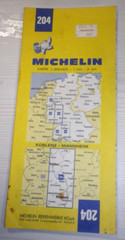 Germany – Michelin 1:200,000 Map – Koblenz – Mannheim – Sheet 204 – 1982