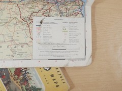 Vtg National Benzole Maps Scotland England Edinburgh Royal Mile Guide 1950s