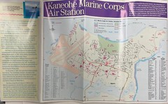 Kaneohe Official Map Brochure Oahu Hawai’i Tourist Guide 1980s