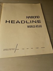 Vintage 1967, “Hamond Headline World Atlas” Paperback Book