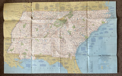 VERY COLLECTABLE CLOSE UP USA 4 NATIONAL GEOGRAPHIC MAP POSTERS 1976 14 STATES