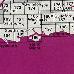Ordinance Survey Map 196. The Solent. Southampton, Portsmouth, Isle of Wight.
