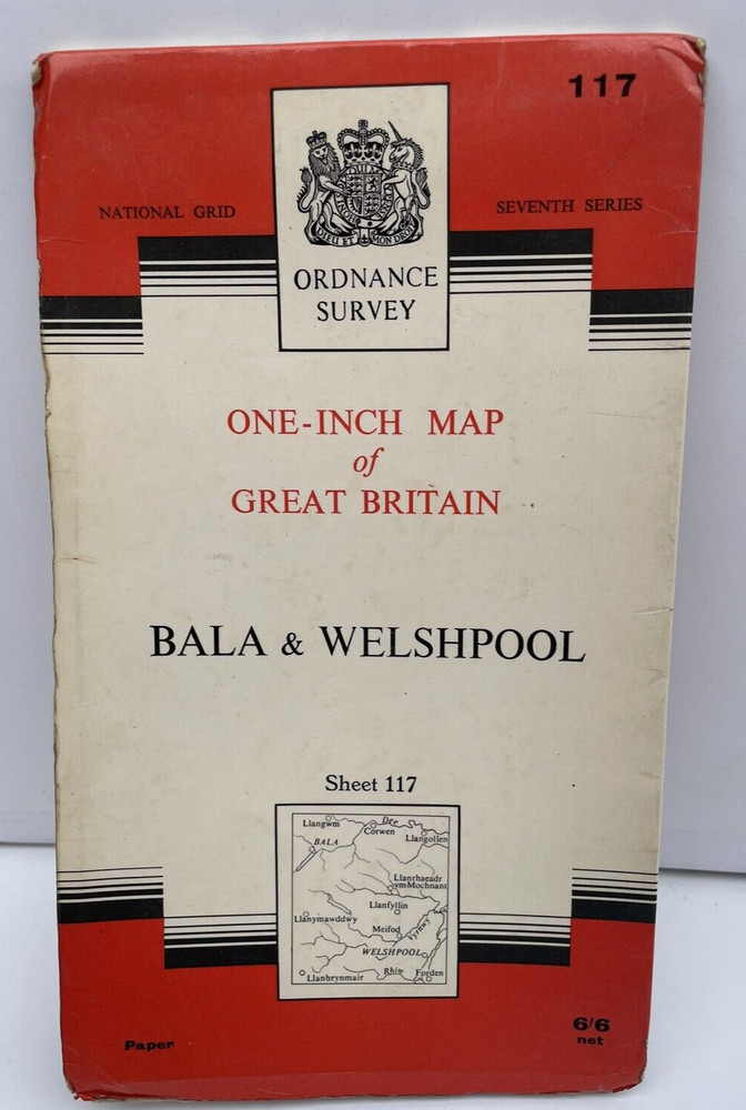 Ordnance Survey – 7th Series – Bala & Welshpool – Sheet 82 – 1967 – 1″ to 1 ml