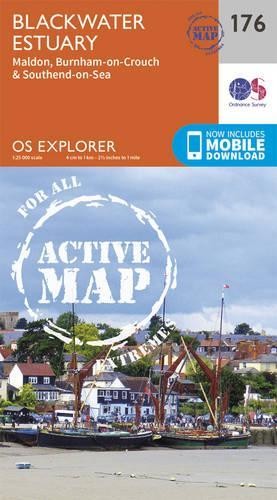 Blackwater Estuary (Map) OS Explorer Active Map (UK IMPORT)