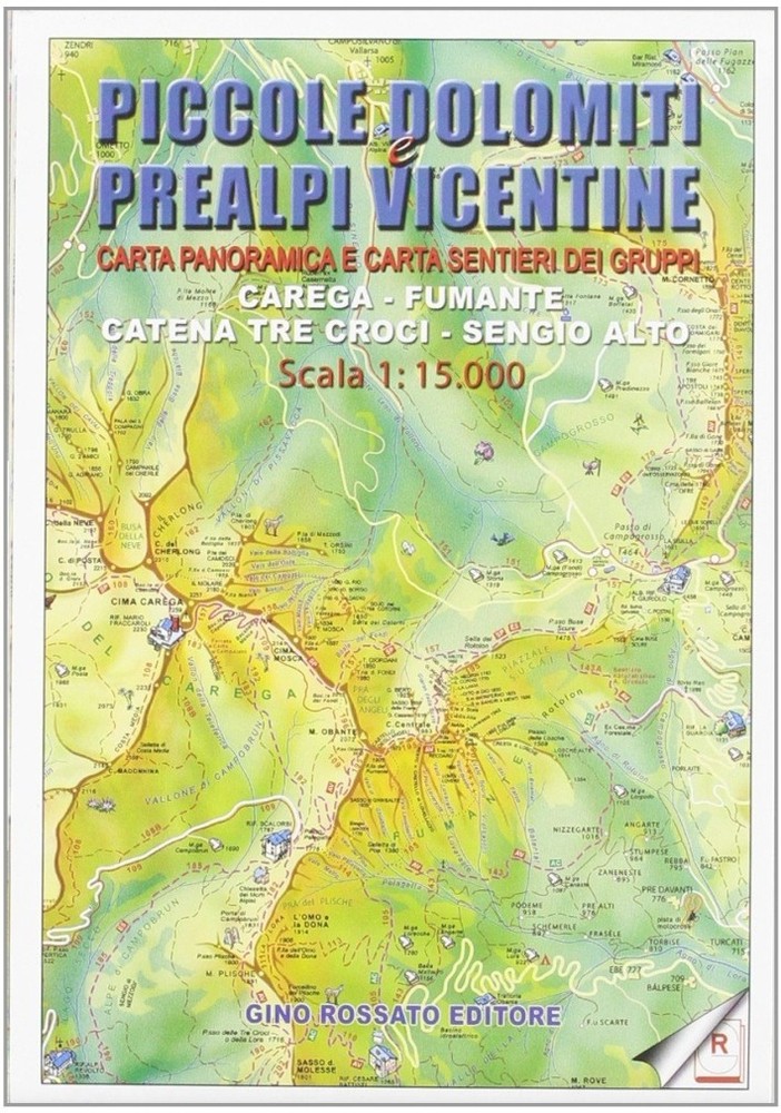 Carta Panoramica Delle Piccole Dolomiti E Prealpi Vicentine 1:15.000. Con Carta