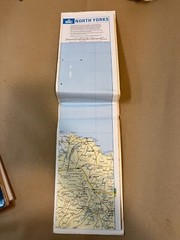Retro 1970s RAC Map North Yorkshire Darlington Durham Middlesbrough