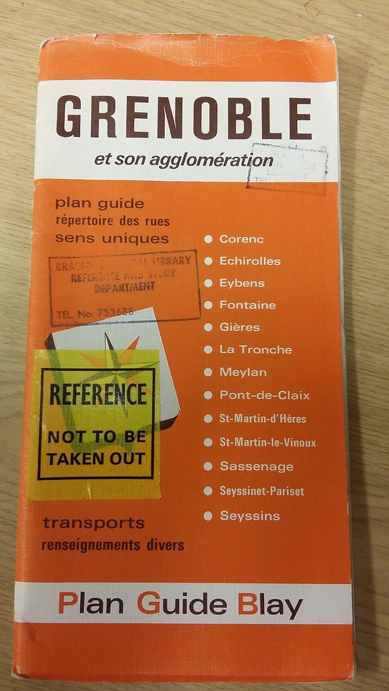Grenoble And Surrounding Area: Blay Map (M14)