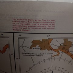 Admirality Chart x3 River Colne and Blackwater Navigational Charts 1990 Wall Map
