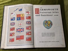 The Harmsworth Atlas & Gazetteer est. ~1912. 500 Maps Vintage Hardback