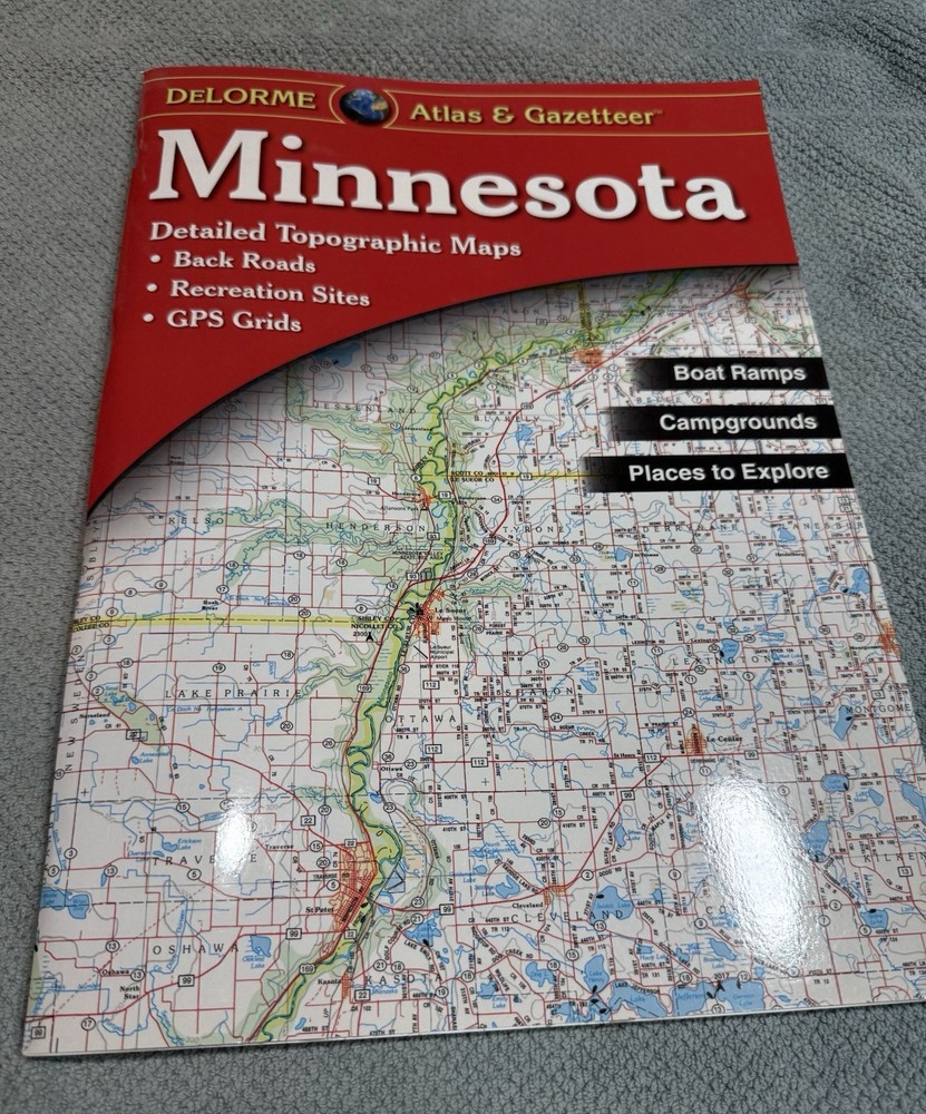 Large DeLorme Minnesota Atlas & Gazetteer Softcover 2006 Large Size