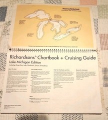 Lake Michigan 6ht Edition Richardsons Chartbook boat Cruising Guide Map Book Vtg