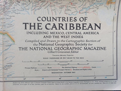 National Geographic Map of Countries of the Caribbean (1947).