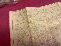 ordnance survey map of great britain 114 boston & skegness published 1954 OLD!