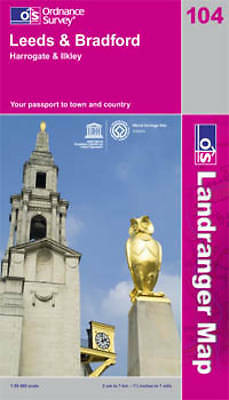 Leeds and Bradford, Harrogate and Ilkley by Ordnance Survey (Sheet map, 2009)