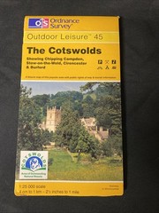 OS Map The Cotswolds Outdoor Leisure 45 1:25 Scale – (5789)