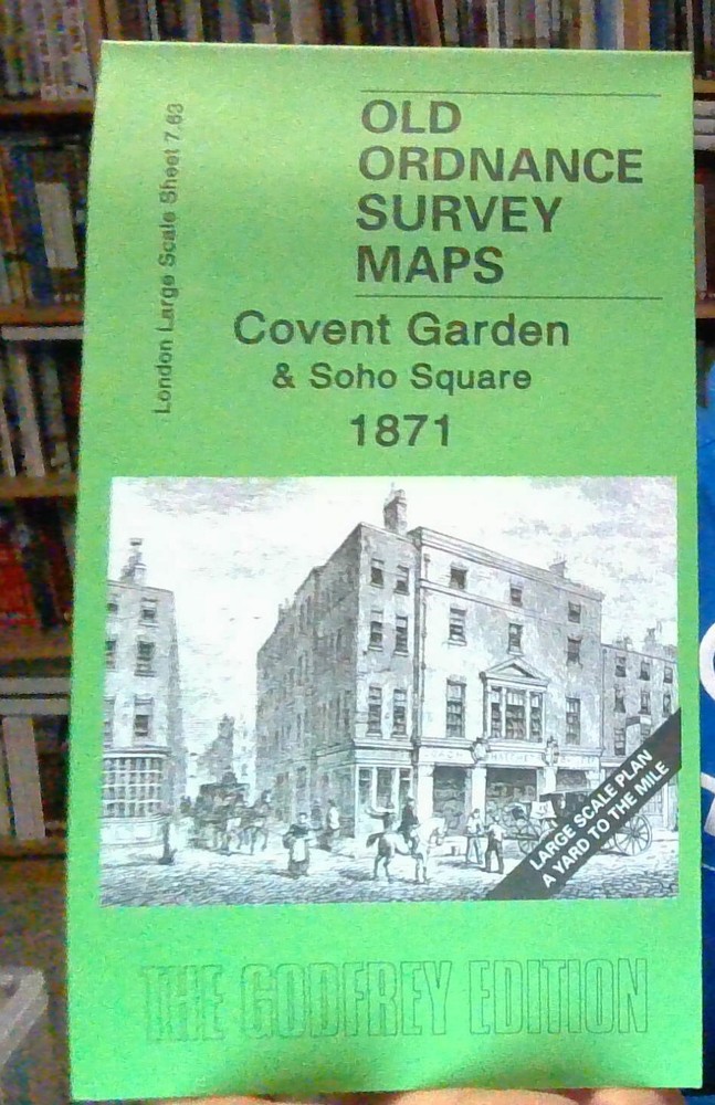 MAP OF Covent Garden & Soho Square 1871 London Large Scale Sheet 7.63 NEW
