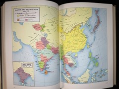 Collegiate World Atlas 1966 Leather Rand McNalley Full-gilt, LIKE NEW