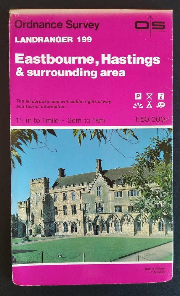 Ordnance Survey Landranger Map 199:Eastbourne, Hastings & surrounding area, 1983