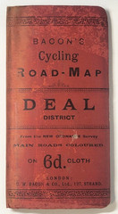 Bacon’s Cycling Road Map Deal District UK Map Fold Out c1890s