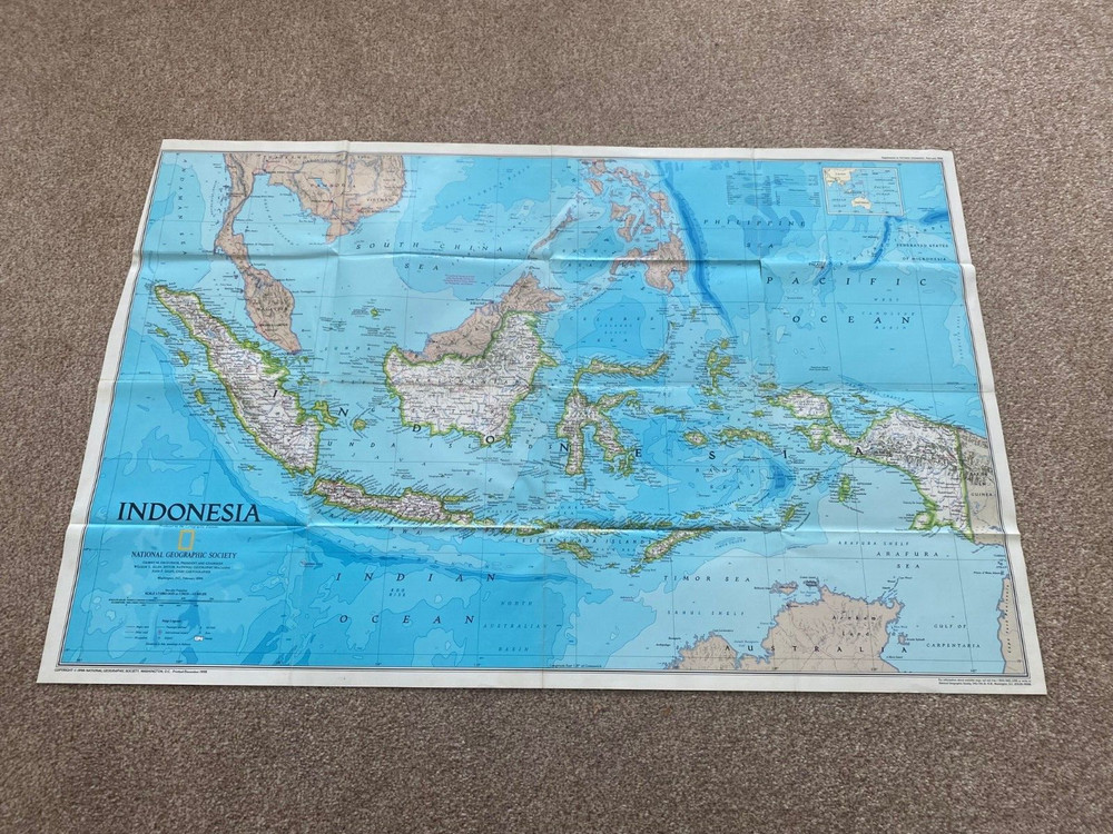National Geographic Map Indonesia February 1996