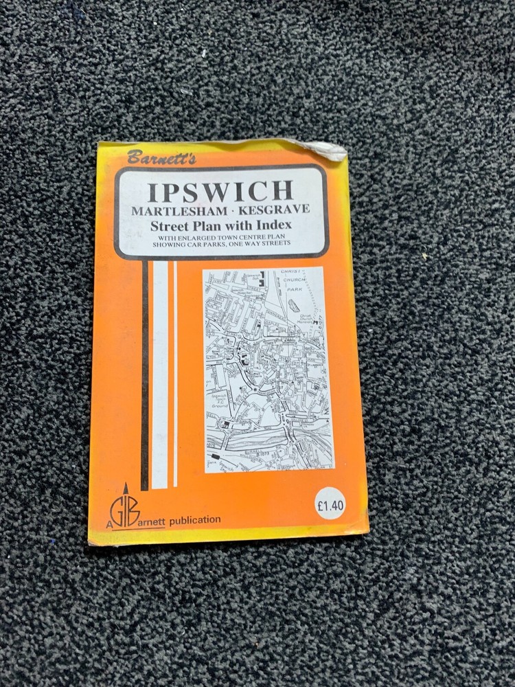 Barnett’s Street Plan with index IPSWICH