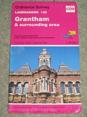 OS Ordnance Survey Landranger Map Sheet 130 Grantham & surrounding area – 1994